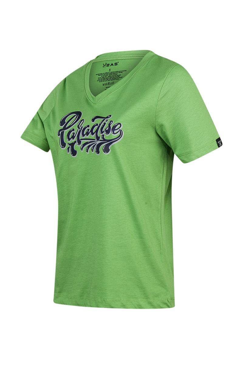 2AS Alone Baskılı V Yaka Kadın T-Shirt 406 - 2