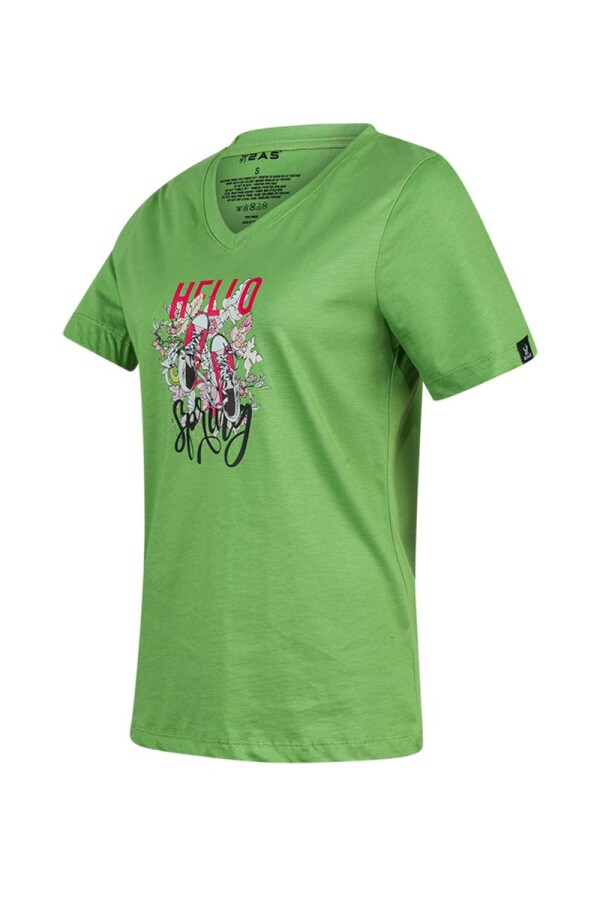 2AS Alone Baskılı V Yaka Kadın T-Shirt 402 - 2AS (1)