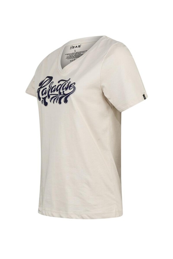 2AS Alone Baskılı V Yaka Kadın T-Shirt 406 - 2AS (1)