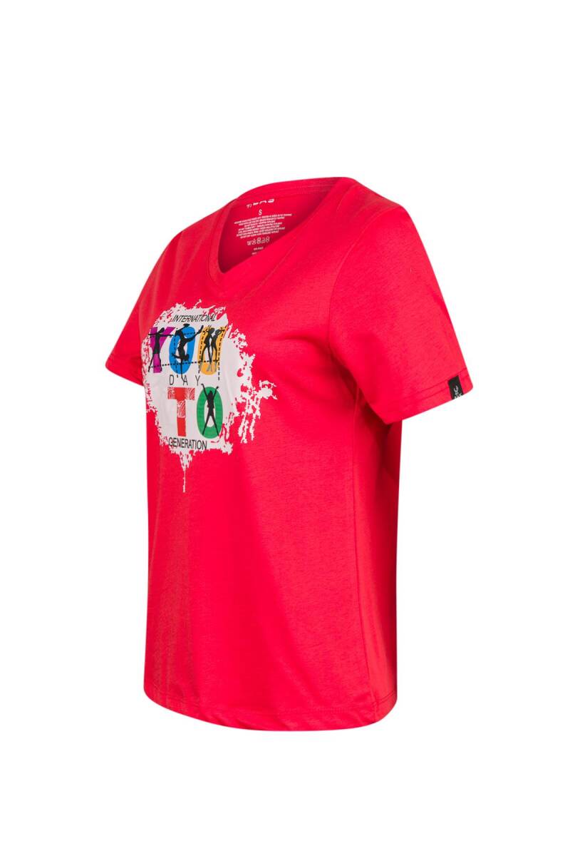 2AS Alone Baskılı V Yaka Kadın T-Shirt 403 - 2