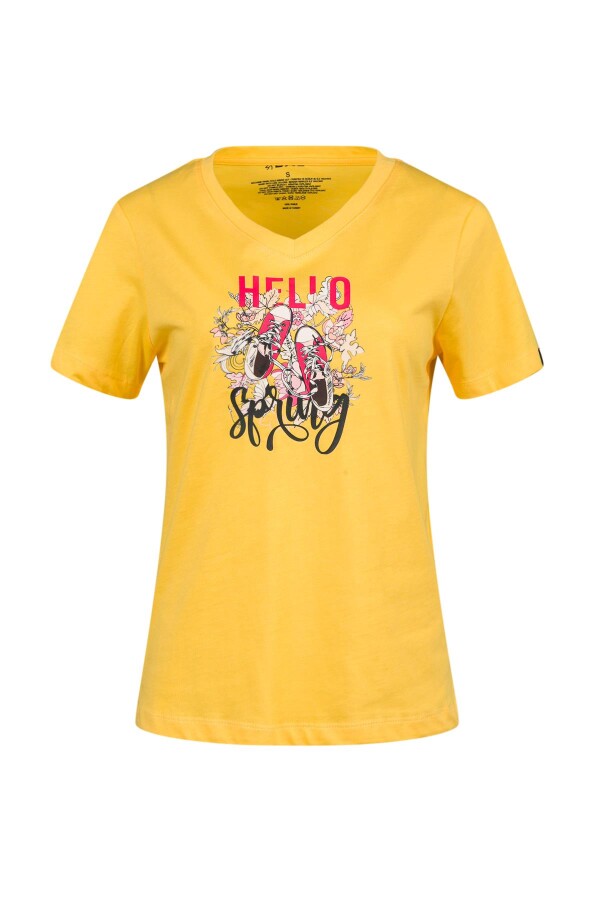 2AS Alone Baskılı V Yaka Kadın T-Shirt 402 - 2AS