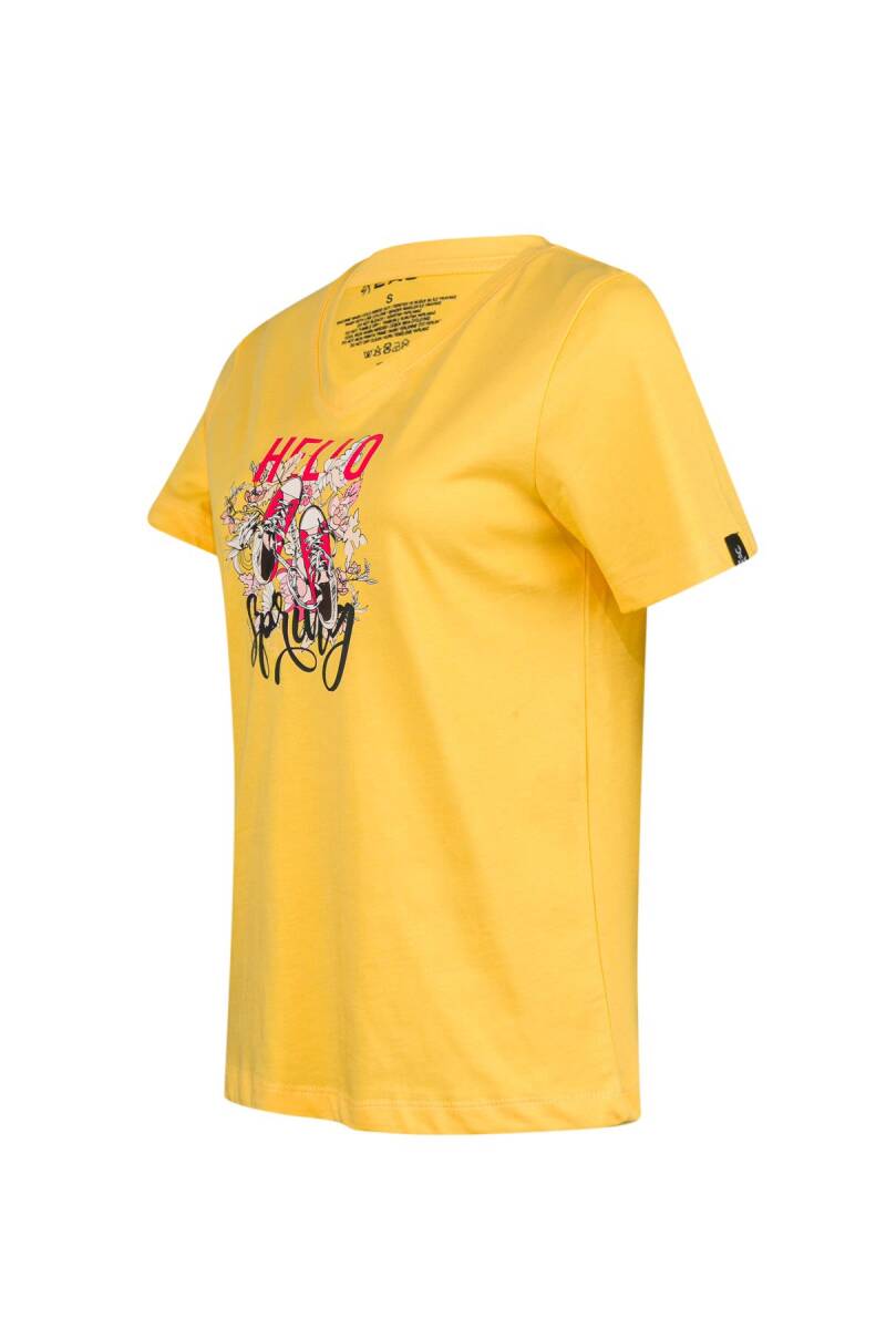 2AS Alone Baskılı V Yaka Kadın T-Shirt 402 - 2