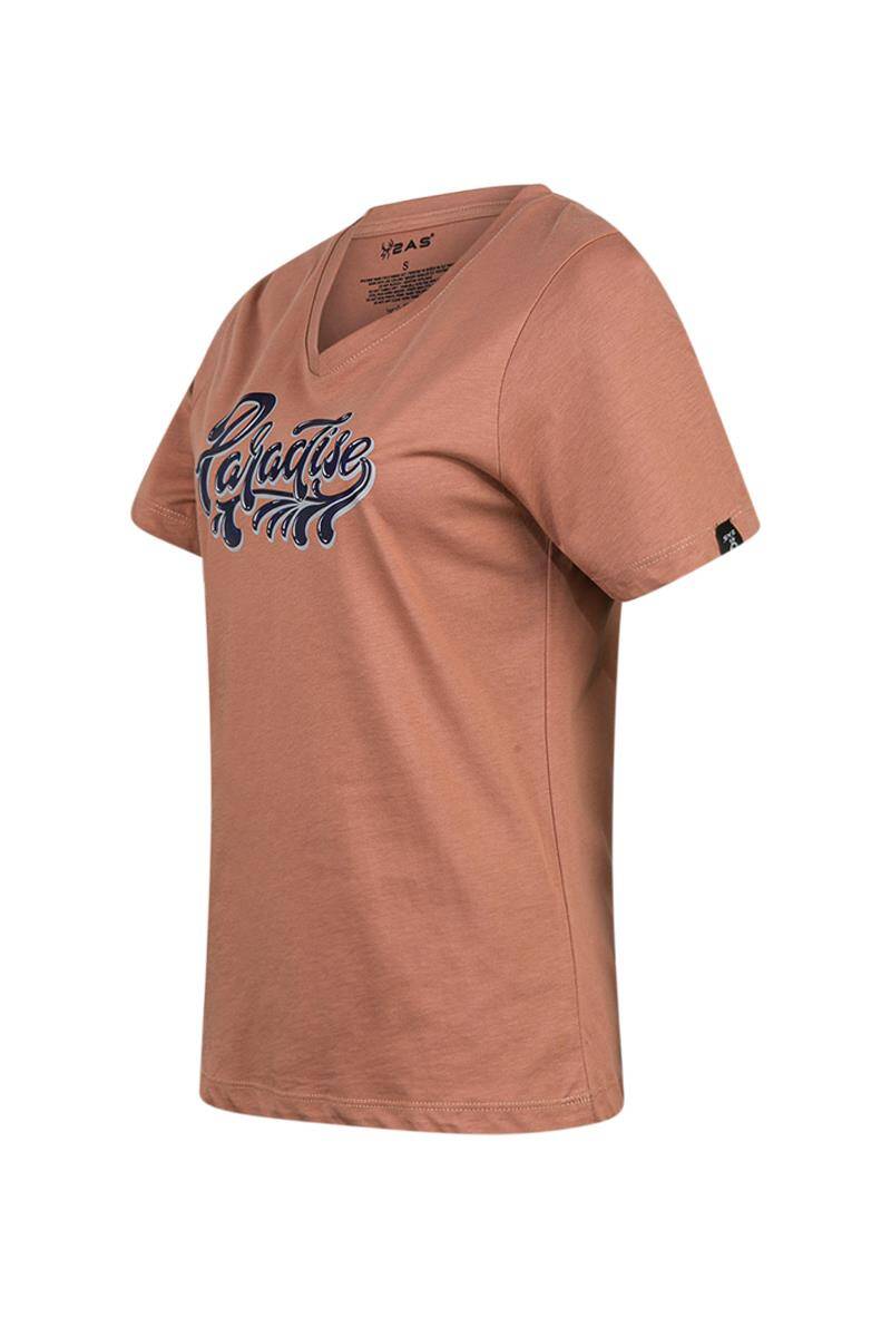 2AS Alone Baskılı V Yaka Kadın T-Shirt 406 - 2