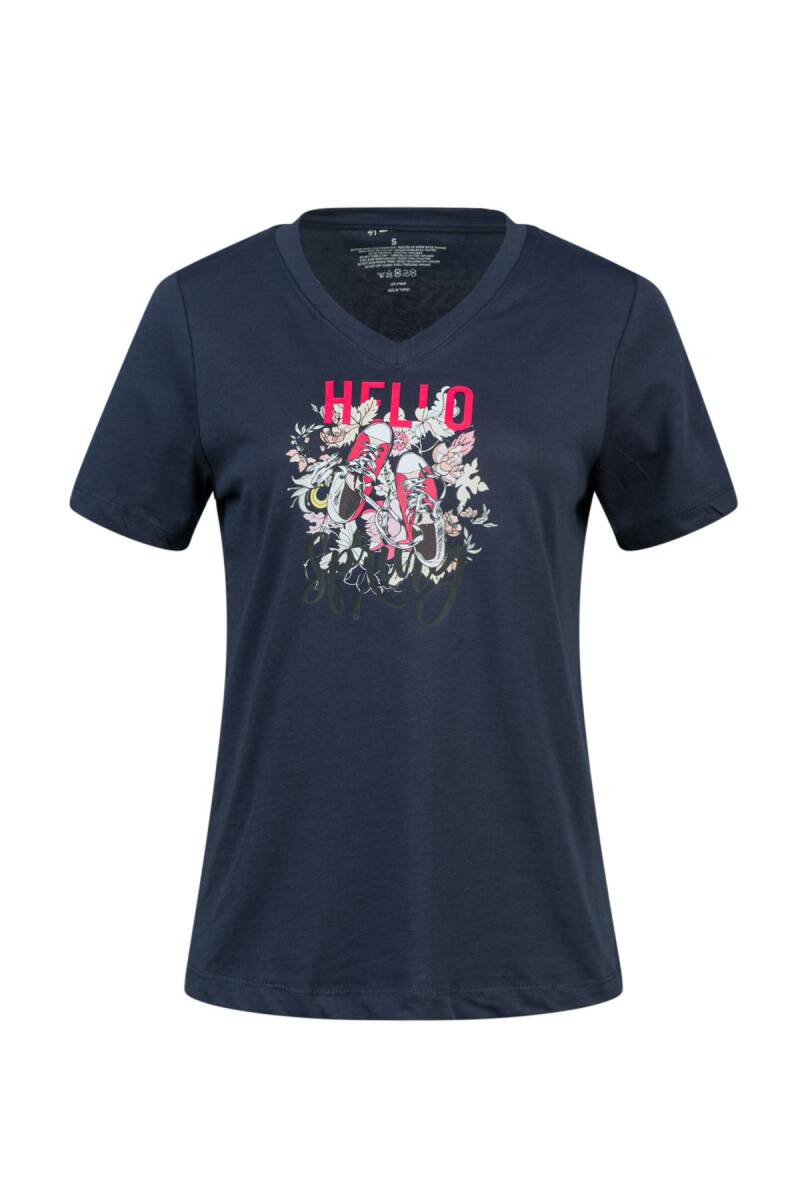2AS Alone Baskılı V Yaka Kadın T-Shirt 402 - 1