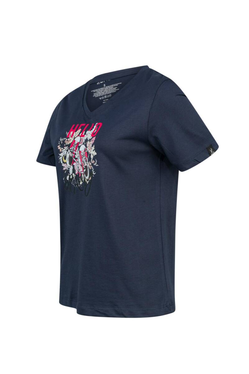 2AS Alone Baskılı V Yaka Kadın T-Shirt 402 - 2