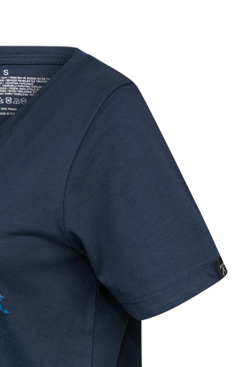 2AS Alone Baskılı V Yaka Kadın T-Shirt 403 - 3