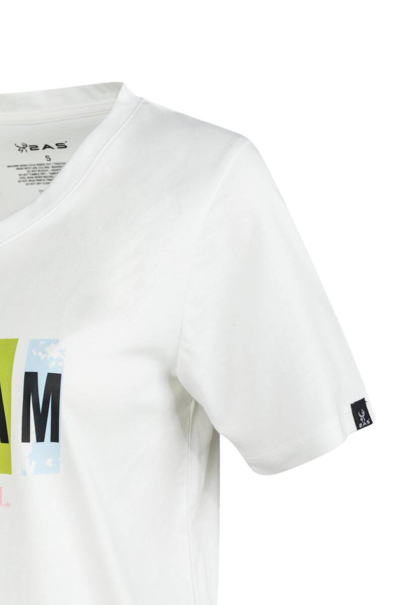 2AS Alone Baskılı V Yaka Kadın T-Shirt 404 - 3