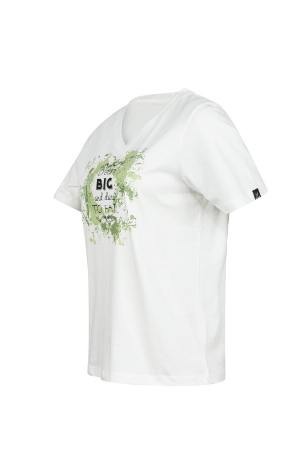 2AS Alone Baskılı V Yaka Kadın T-Shirt 405 - 2AS (1)