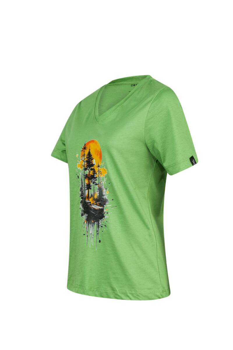 2AS Alone Baskılı V Yaka Kadın T-Shirt 413 - 2