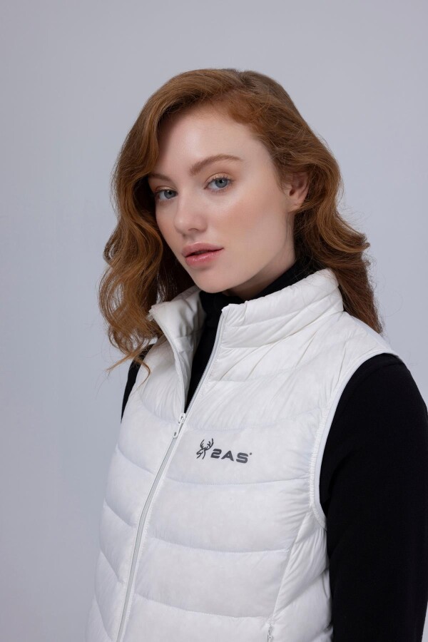 2AS Azure Kadın Down Yelek Beyaz - 2AS (1)