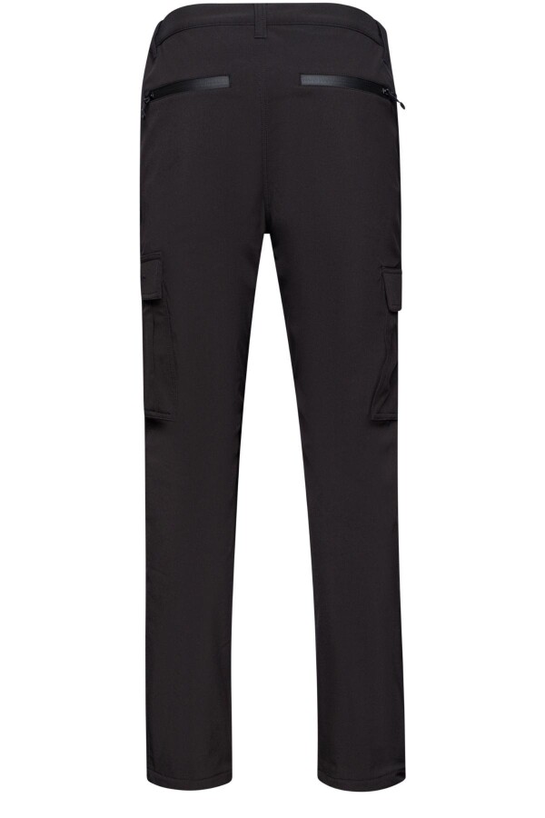2AS Barunas Erkek İnce Softshell Kargo Pantolon Siyah Pantolon 2AS