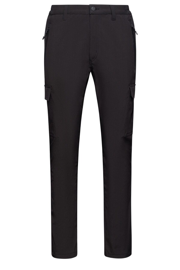 2AS Barunas Erkek İnce Softshell Kargo Pantolon Siyah - 2AS