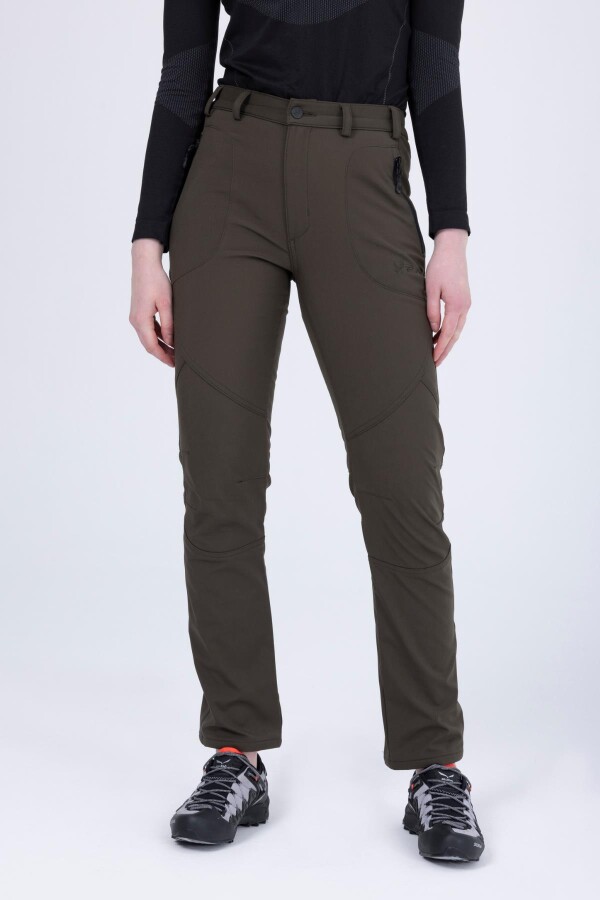 2AS Bosie İnce Softshell Kadın Pantolon Haki - 2AS (1)