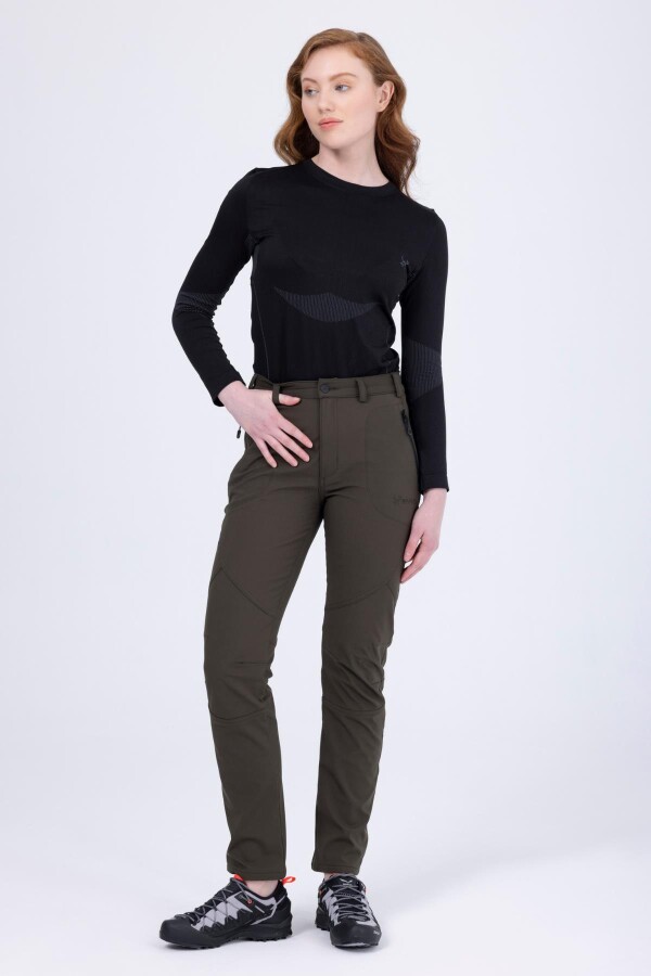 2AS Bosie İnce Softshell Kadın Pantolon Haki - 2AS