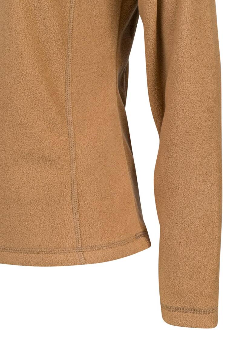 2AS Camila Kadın Yarım Fermuarlı İnce Polar Sweatshirt Camel - 4