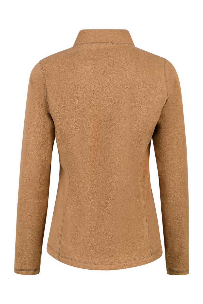 2AS Camila Kadın Yarım Fermuarlı İnce Polar Sweatshirt Camel - 5
