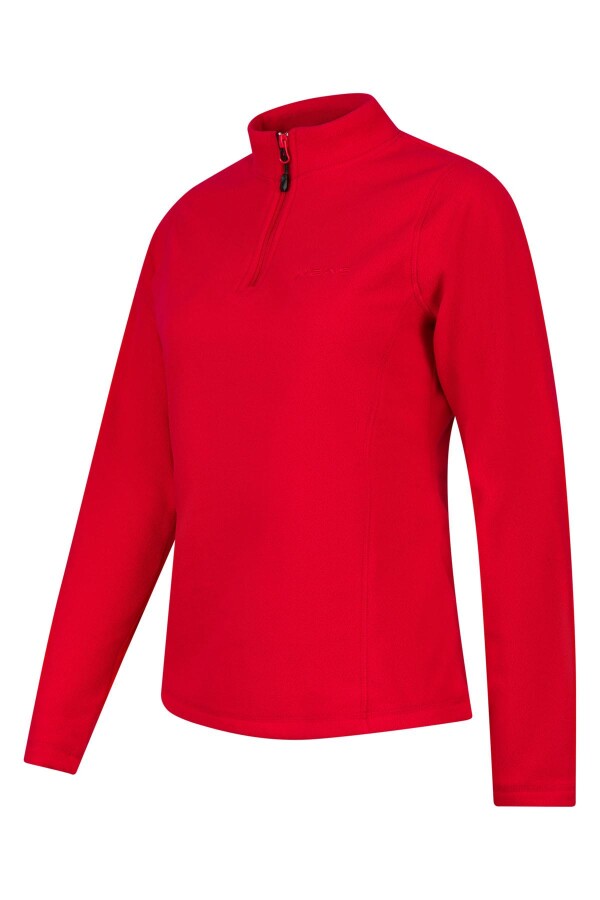 2AS Camila Kadın Yarım Fermuarlı İnce Polar Sweatshirt Kırmızı - 2AS (1)