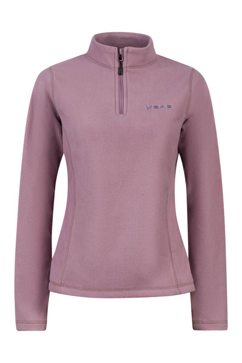 2AS Camila Kadın Yarım Fermuarlı İnce Polar Sweatshirt Lila - 1