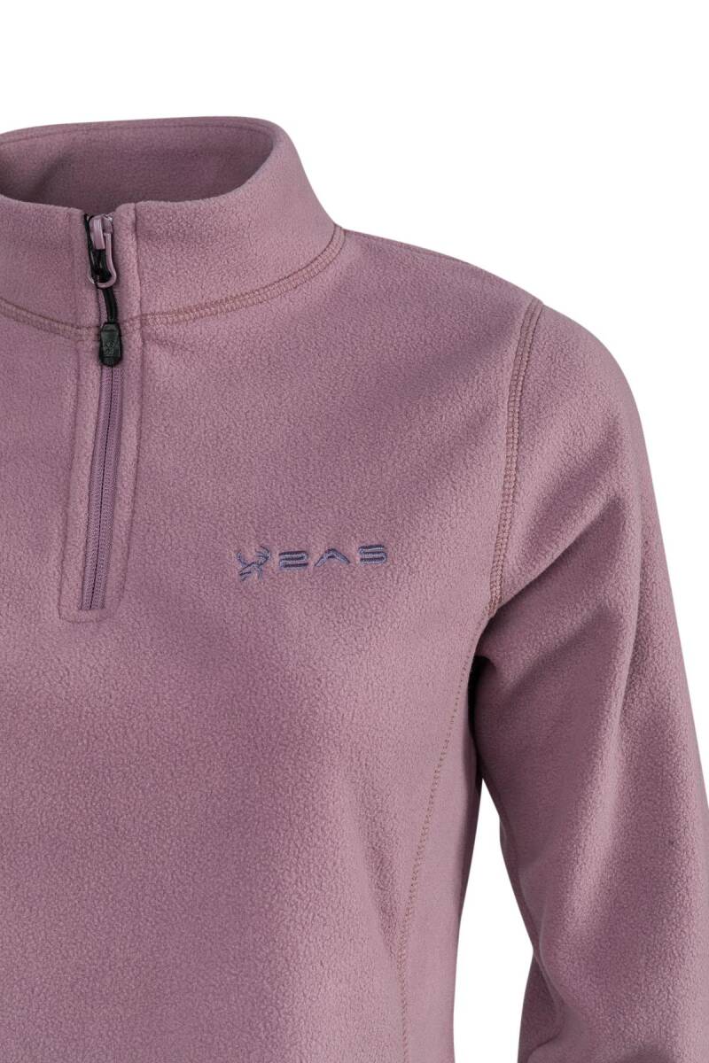 2AS Camila Kadın Yarım Fermuarlı İnce Polar Sweatshirt Lila - 3