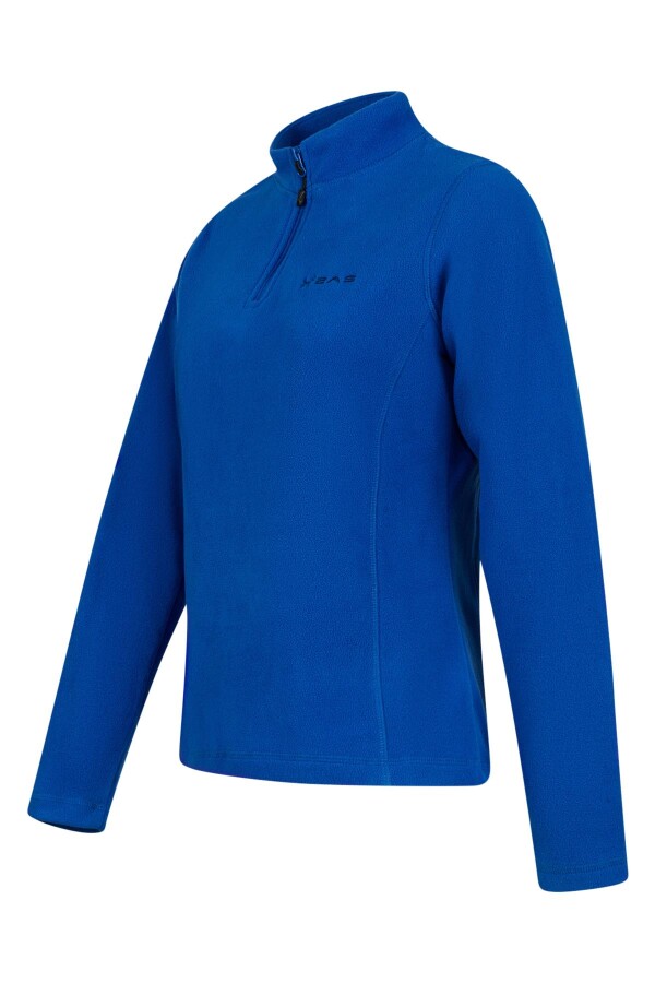 2AS Camila Kadın Yarım Fermuarlı İnce Polar Sweatshirt Mavi - 2AS (1)