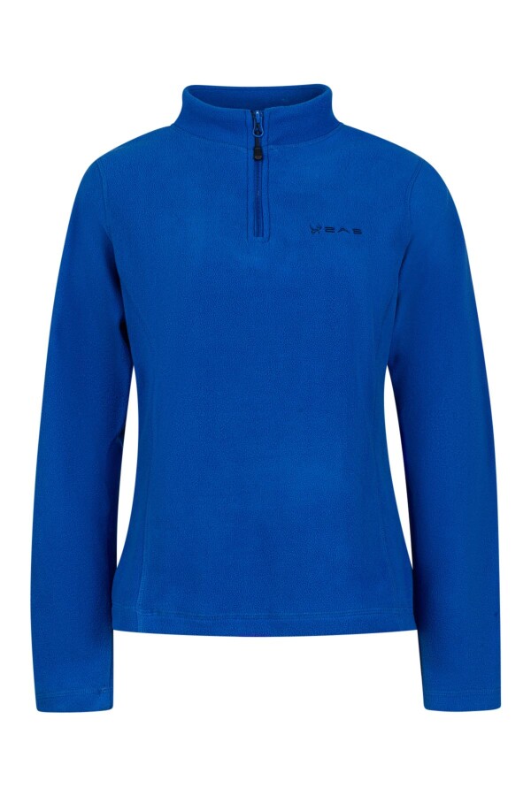 2AS Camila Kadın Yarım Fermuarlı İnce Polar Sweatshirt Mavi - 2AS