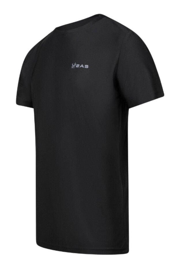 2AS Capri Sıfır Yaka T-Shirt Siyah - 2AS (1)