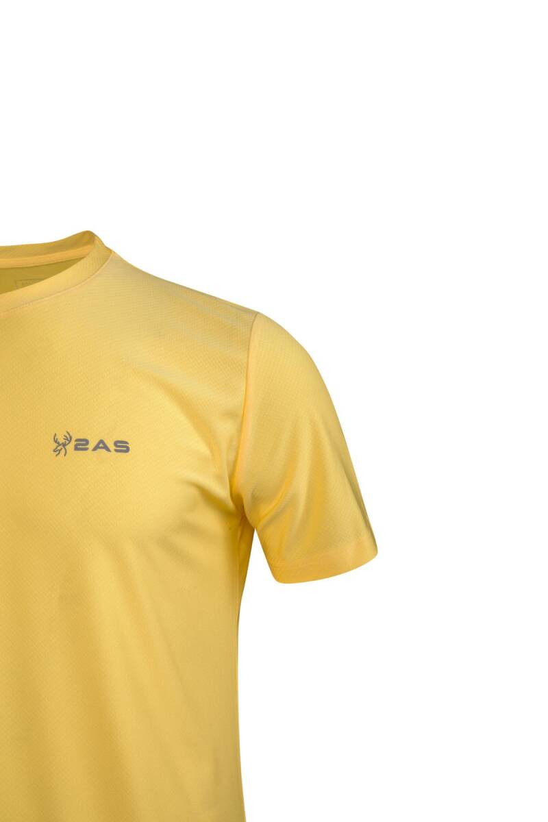 2AS Capri Sıfır Yaka T-Shirt Sarı - 3