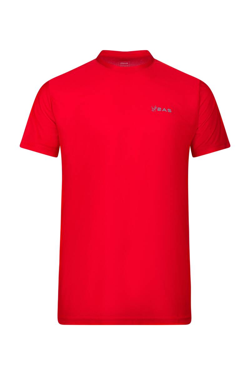 2AS Capri Sıfır Yaka T-Shirt Kırmızı - 1