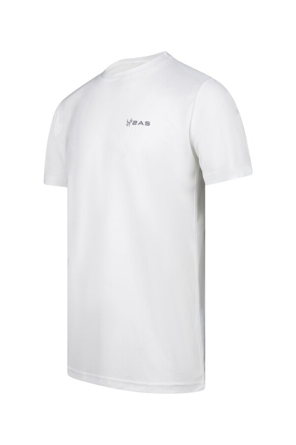 2AS Capri Sıfır Yaka T-Shirt Beyaz - 2AS (1)