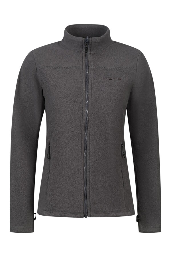 2AS Cara Kadın Tam Fermuarlı İnce Polar Sweatshirt Antrasit - 2AS