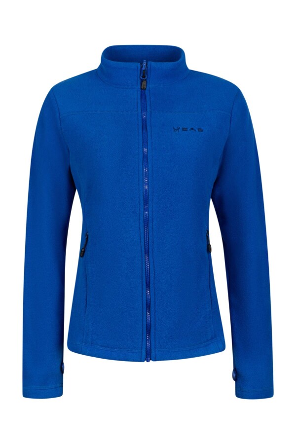 2AS Cara Kadın Tam Fermuarlı İnce Polar Sweatshirt Mavi - 2AS