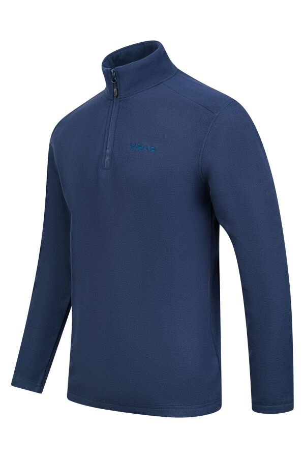 2AS Cedric Erkek Yarım Fermuarlı İnce Polar Sweatshirt Lacivert - 2AS (1)
