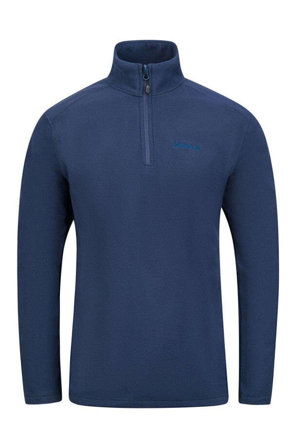 2AS Cedric Erkek Yarım Fermuarlı İnce Polar Sweatshirt Lacivert - 2AS