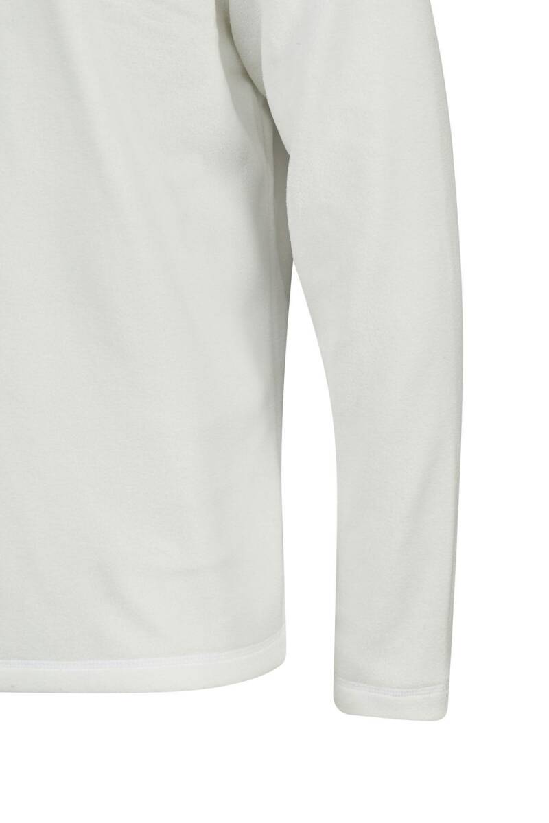 2AS Cedric Erkek Yarım Fermuarlı İnce Polar Sweatshirt Beyaz - 4