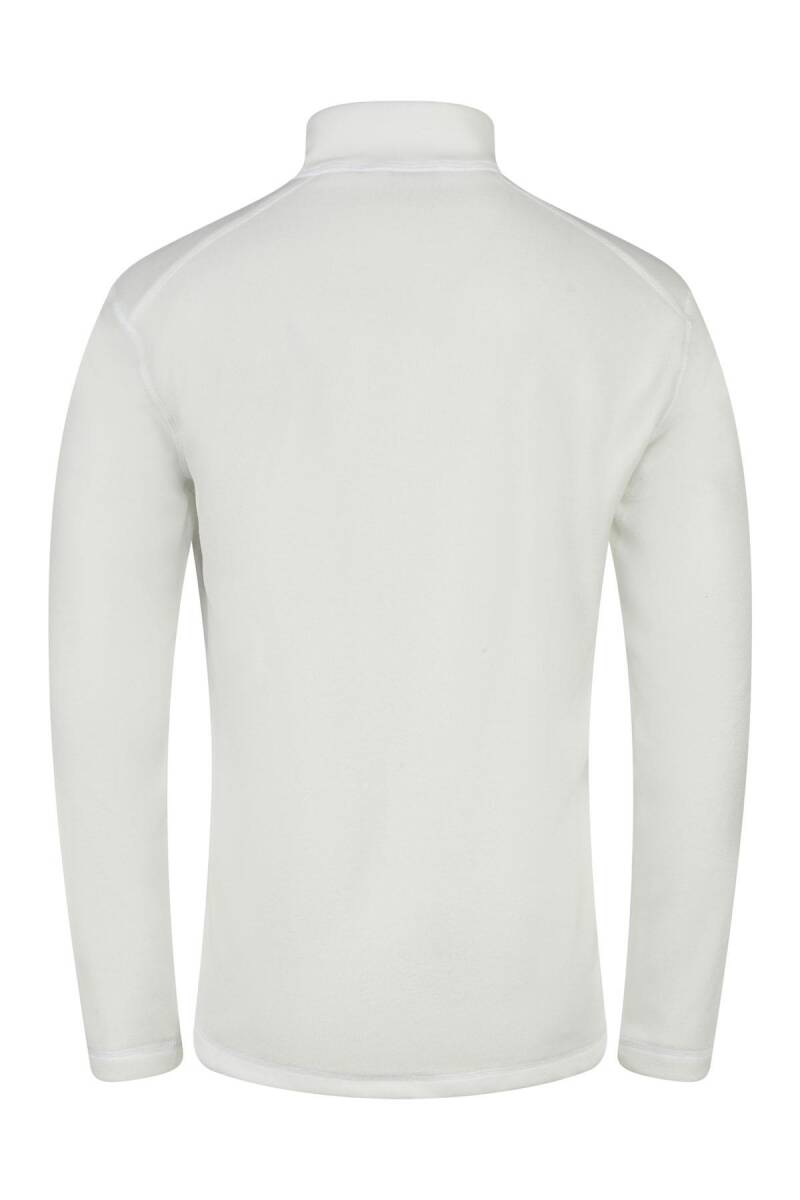 2AS Cedric Erkek Yarım Fermuarlı İnce Polar Sweatshirt Beyaz - 5
