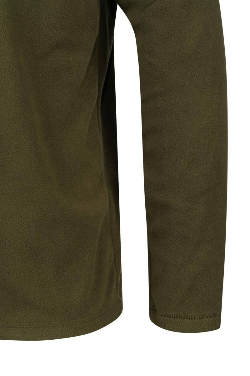 2AS Cedric Erkek Yarım Fermuarlı İnce Polar Sweatshirt Haki - 4