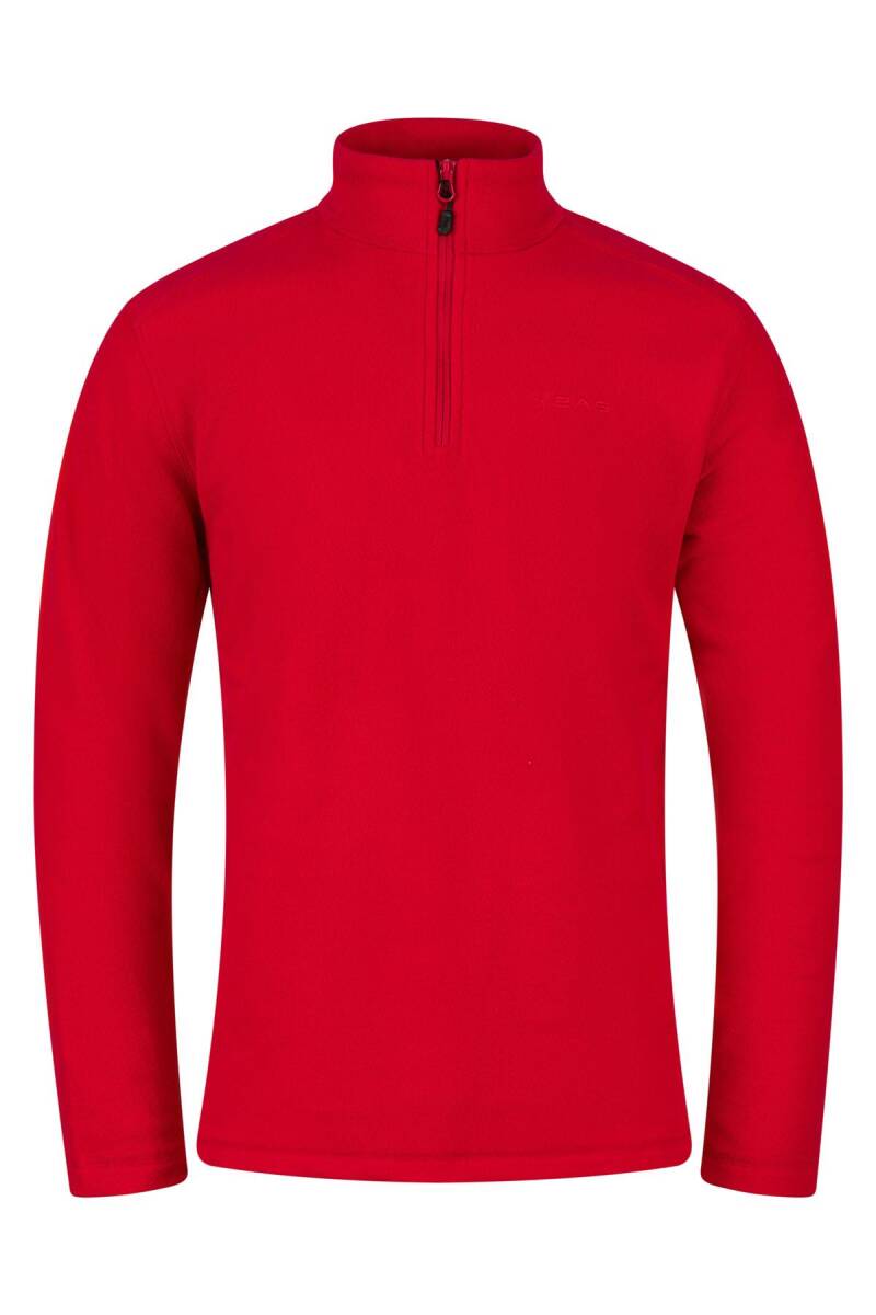 2AS Cedric Erkek Yarım Fermuarlı İnce Polar Sweatshirt Kırmızı - 1