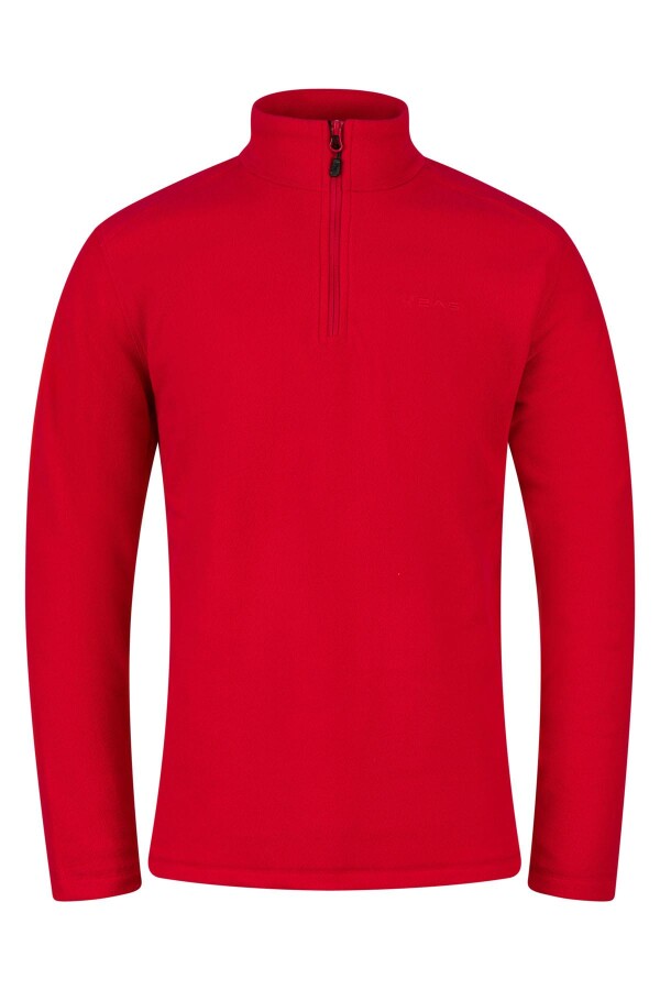 2AS Cedric Erkek Yarım Fermuarlı İnce Polar Sweatshirt Kırmızı - 2AS