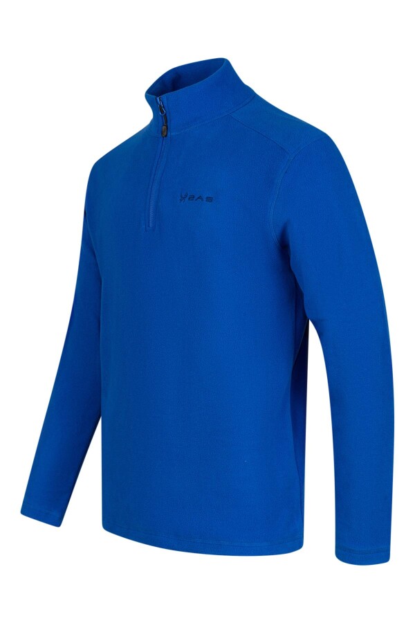2AS Cedric Erkek Yarım Fermuarlı İnce Polar Sweatshirt Mavi - 2AS (1)
