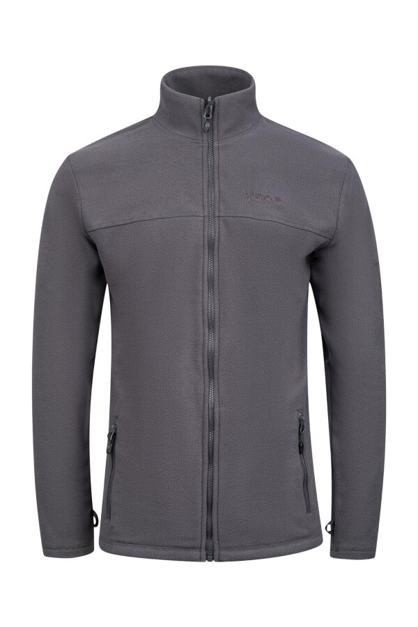 2as Chestert Erkek Tam Fermuarlı İnce Polar Sweatshırt Antrasit - 2AS