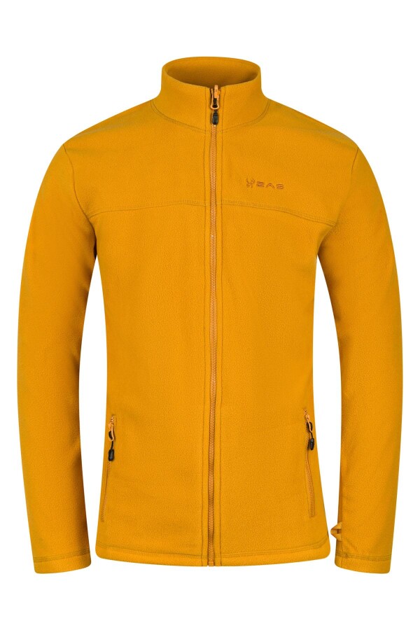 2as Chestert Erkek Tam Fermuarlı İnce Polar Sweatshırt Hardal - 2AS