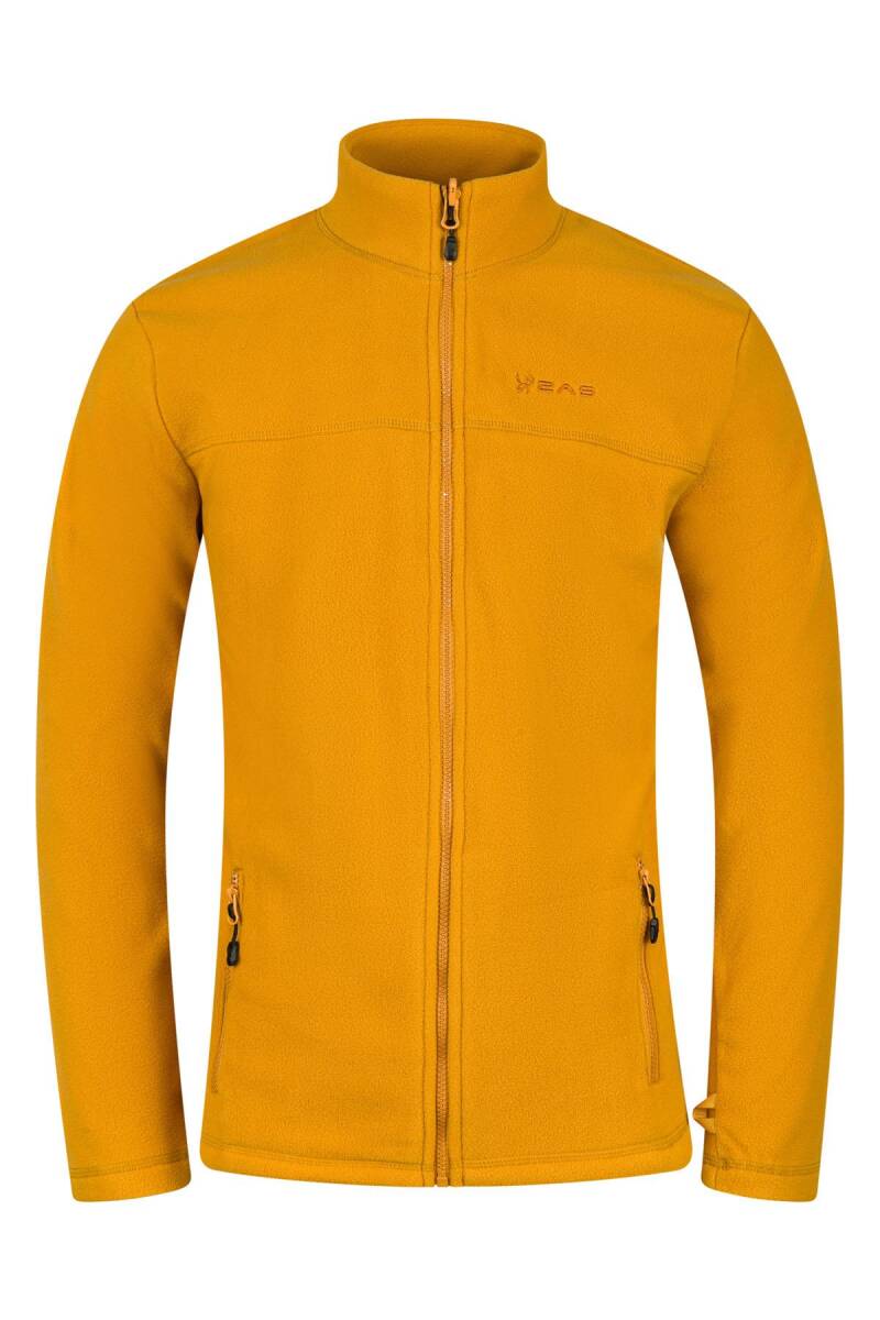 2as Chestert Erkek Tam Fermuarlı İnce Polar Sweatshırt Hardal - 1