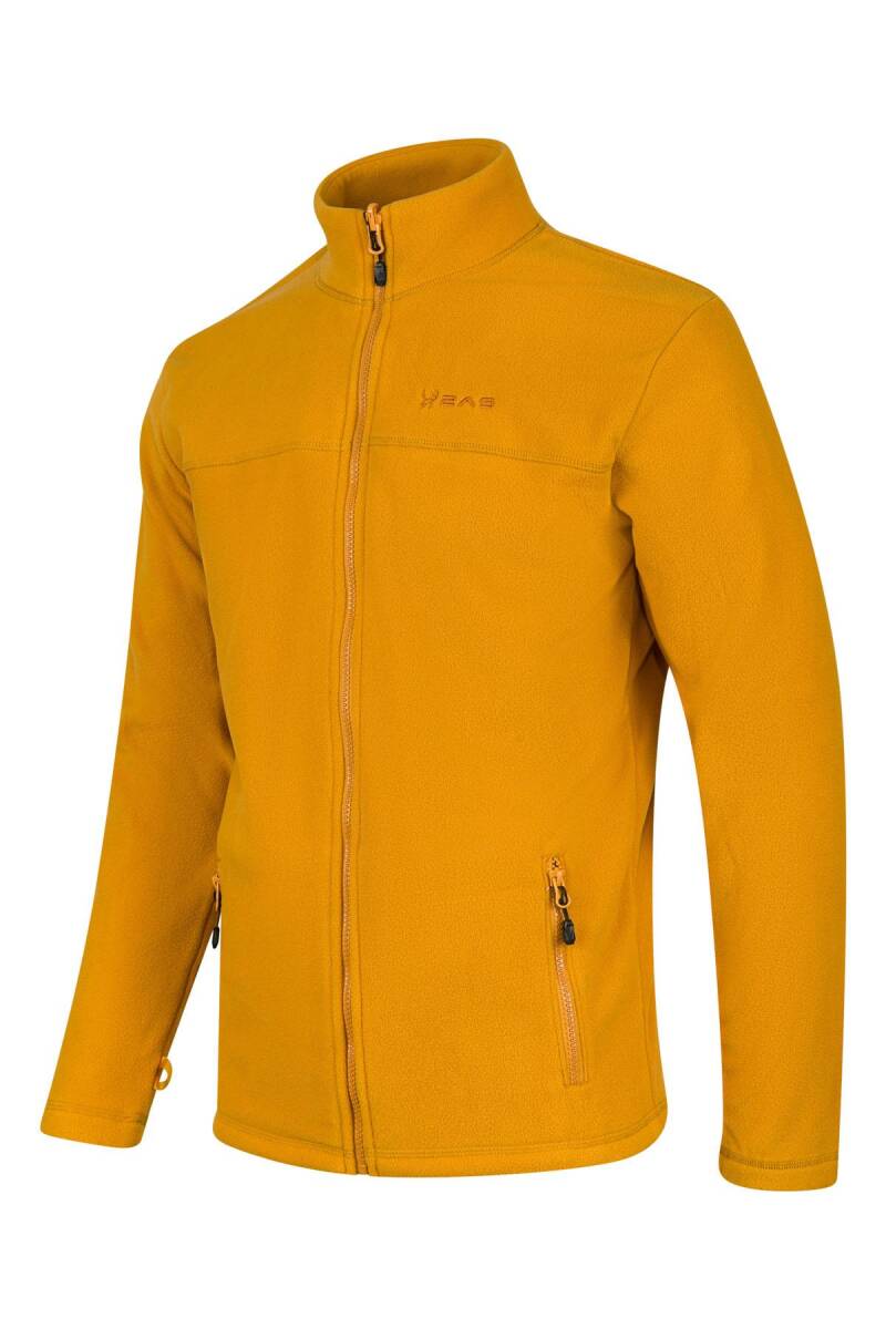 2as Chestert Erkek Tam Fermuarlı İnce Polar Sweatshırt Hardal - 2