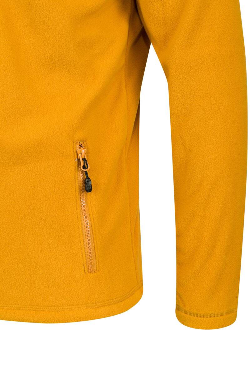 2as Chestert Erkek Tam Fermuarlı İnce Polar Sweatshırt Hardal - 4