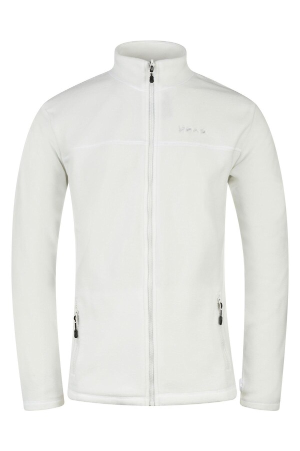 2as Chestert Erkek Tam Fermuarlı İnce Polar Sweatshırt Beyaz - 2AS