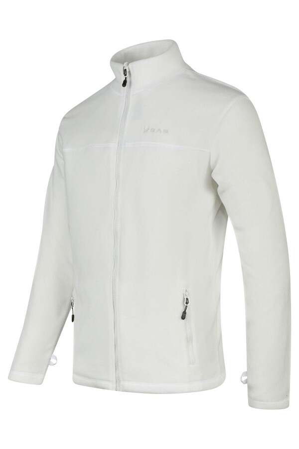 2as Chestert Erkek Tam Fermuarlı İnce Polar Sweatshırt Beyaz - 2AS (1)