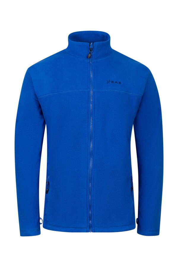 2as Chestert Erkek Tam Fermuarlı İnce Polar Sweatshırt Mavi - 2AS