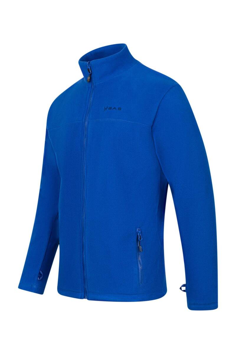 2as Chestert Erkek Tam Fermuarlı İnce Polar Sweatshırt Mavi - 2