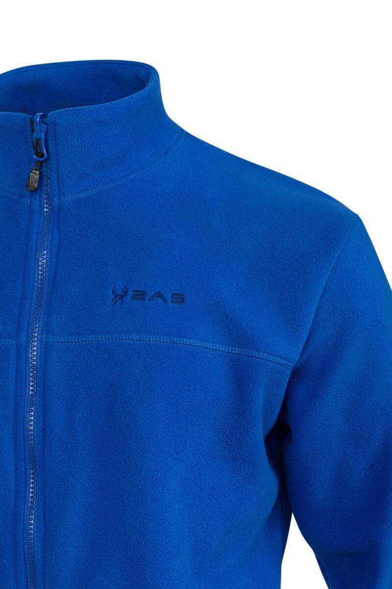 2as Chestert Erkek Tam Fermuarlı İnce Polar Sweatshırt Mavi - 3