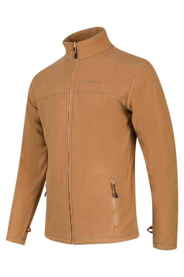 2as Chestert Erkek Tam Fermuarlı İnce Polar Sweatshırt Camel - 2AS (1)